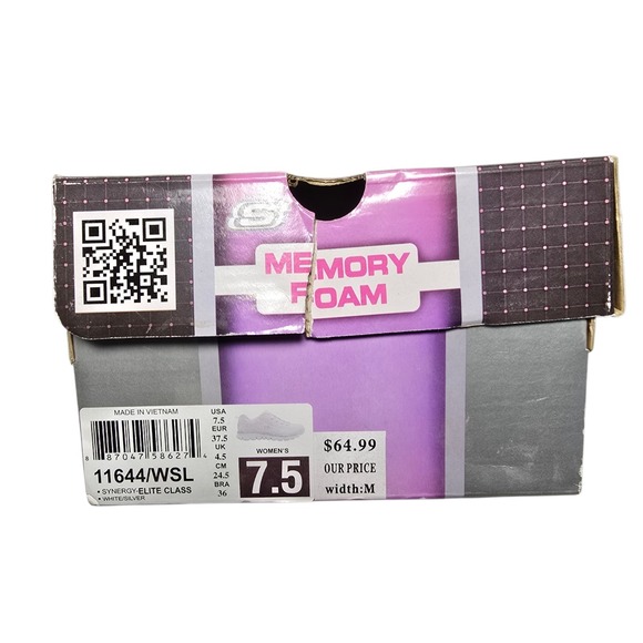 Skechers Shoes Womens 7.5 Elite Class Casual Sneakers White Leather 11644 - Picture 8 of 9